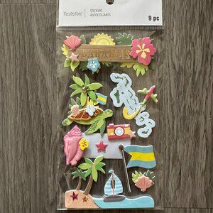 NEW Recollections Bahamas Dimensional 3D Stickers Travel / Scrapbook / Crafting